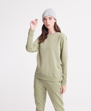 Superdry Organic Cotton Standard Label Loopback Női Pulóver Zöld | WAJYT6230